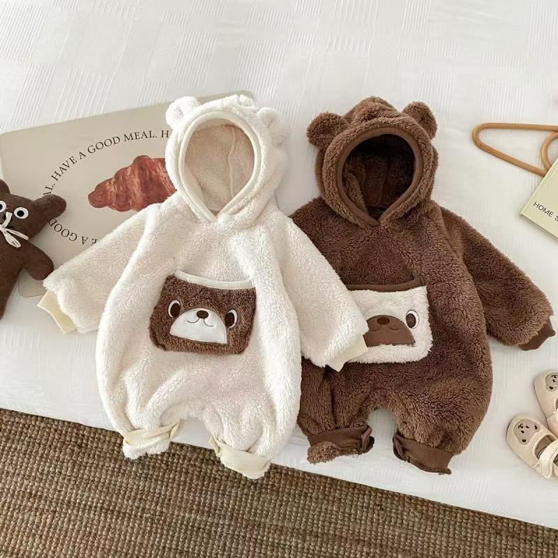 Baby rompers: autumn/winter onesies, cotton jumpsuits, baby clothes, winter wear, crawling suits, winter thickened new year's onesies