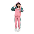 mid-to-large size girls' fashionable two-piece set: spring/autumn outerwear and cargo pants korean style outfit