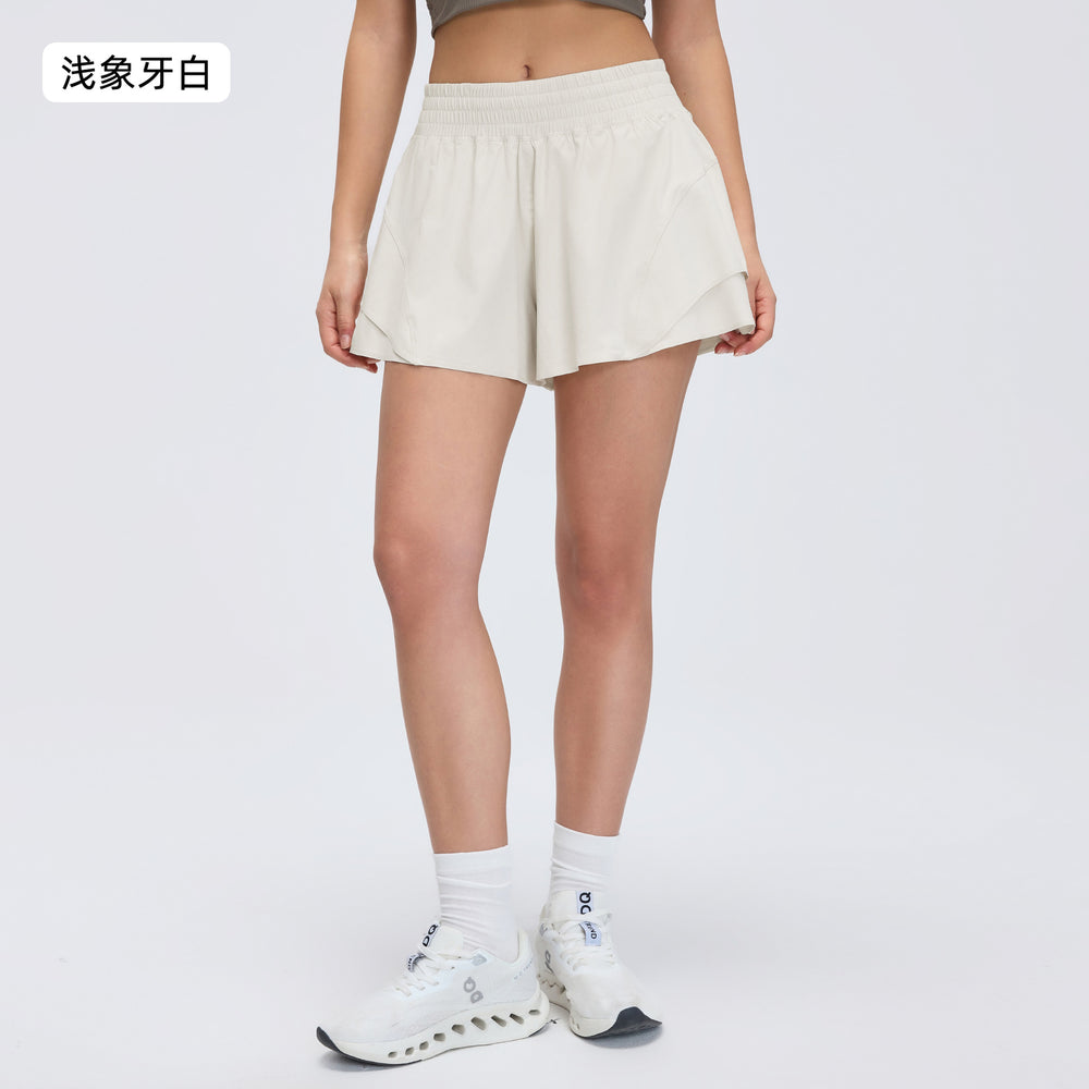 Summer quick-dry high-waisted workout shorts for women - lined, anti-exposure, lightweight, breathable yoga & fitness shorts d26011