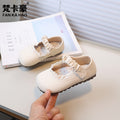 Manufacturer girls' white french style flats -  autumn new collection - soft sole leather shoes for children
