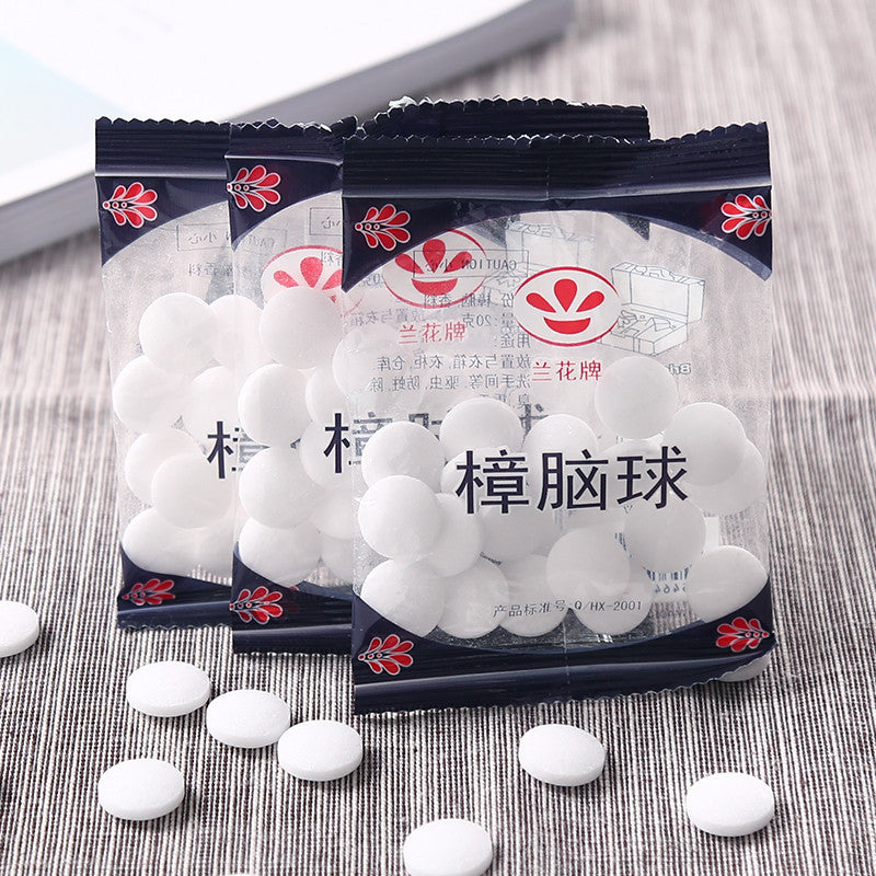 20 pcs odorless mothballs household wardrobe insect repellent clothing aromatic sanitary balls insect-proof, moisture-proof and mildew-proof camphor balls
