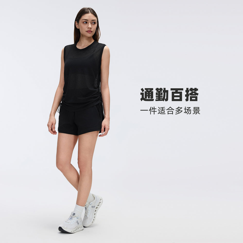 Women's high-waisted yoga shorts - summer fitness shorts, loose fit, slimming, casual, breathable, running & workout pants - d26076