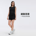 Women's high-waisted yoga shorts - summer fitness shorts, loose fit, slimming, casual, breathable, running & workout pants - d26076