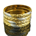hot selling 4pcs ethiopian two-color women's bracelet fashion dubai wedding bracelet