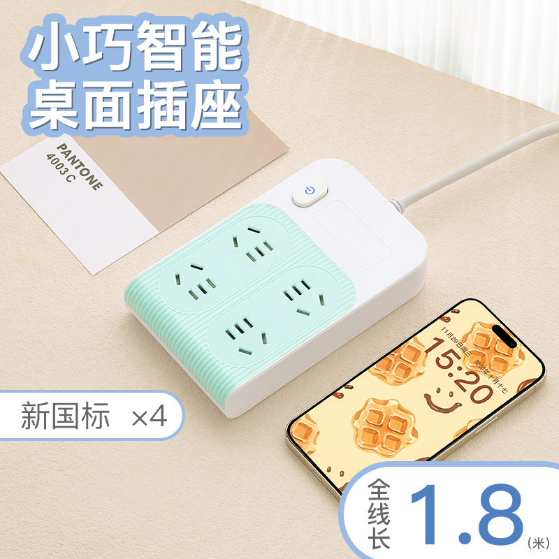 Multi-functional creative power strip with usb ports - dorm room student power strip with multiple outlets and cord
