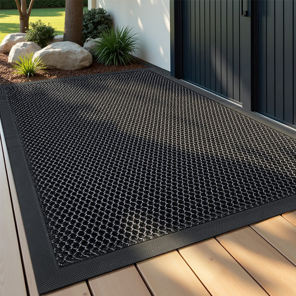 Villa entry door floor mat, household door elastic door mat, non-slip foot mat, rubbing soil carpet when entering the door, dirt-resistant mat