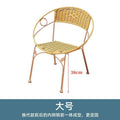 Backrest chair tea armchair rattan circle chair single balcony combination rattan chair table chair stool for homecasual iron art