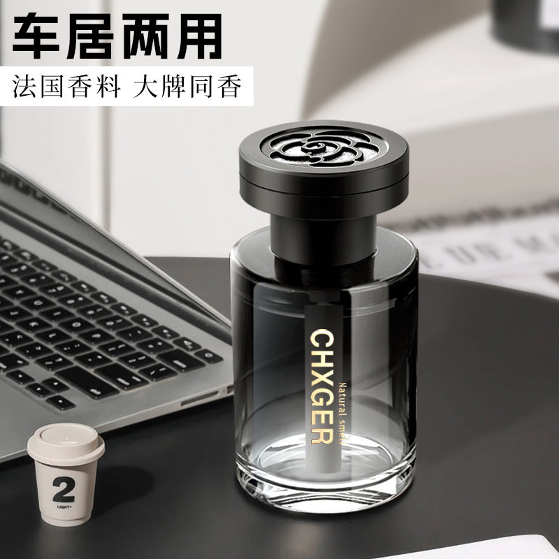 Car aromatherapy: premium car perfume, glass decorative ornament, long-lasting freshness, odor elimination, interior accessories, fragrance