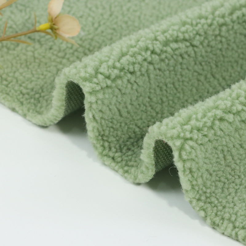 Boutique small particle lamb wool, doll blanket cushion loungewear fabric, thickened 600g imitation lamb wool flannel