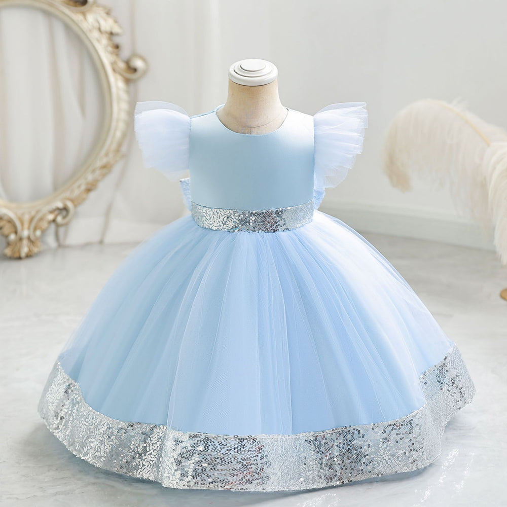 Export ready-made tulle sequinkids dress princess dress baby girl christmas dress baby dress
