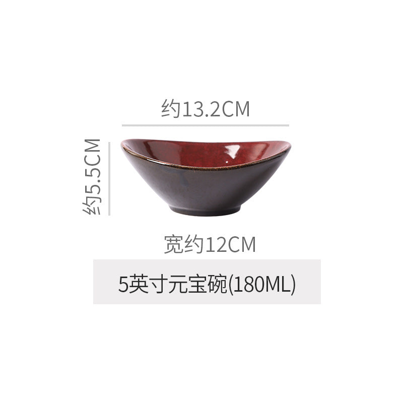 Personalized burgundy ceramic restaurant hotel tableware embossed exquisite fruit dessert plate tea tray for home dish plate salad bowl