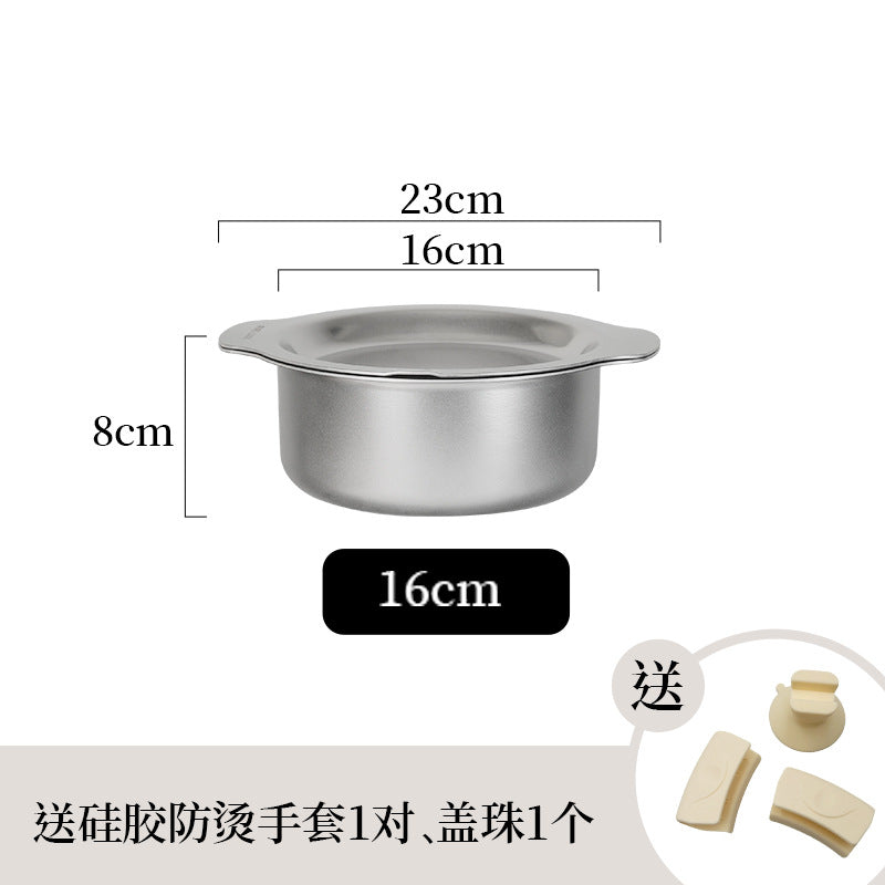supply 304 stainless steel pot for home non-grinding pot three-piece suitinduction cooker soup pot three-layer steel