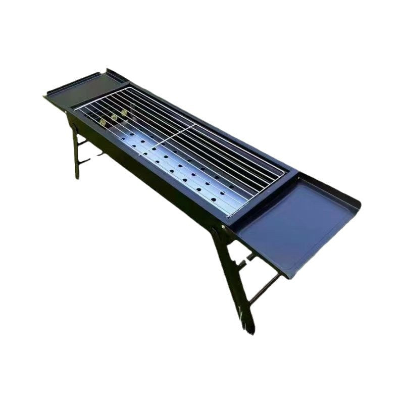 Home outdoor barbecue grill smokeless foldable barbecue grill courtyard charcoal grill portable thickened stove tea barbecue grill
