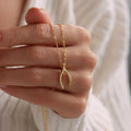 creative new niche wish bone y-shaped necklace does not fade casualelegant daily easiest for match clavicle chain trendy