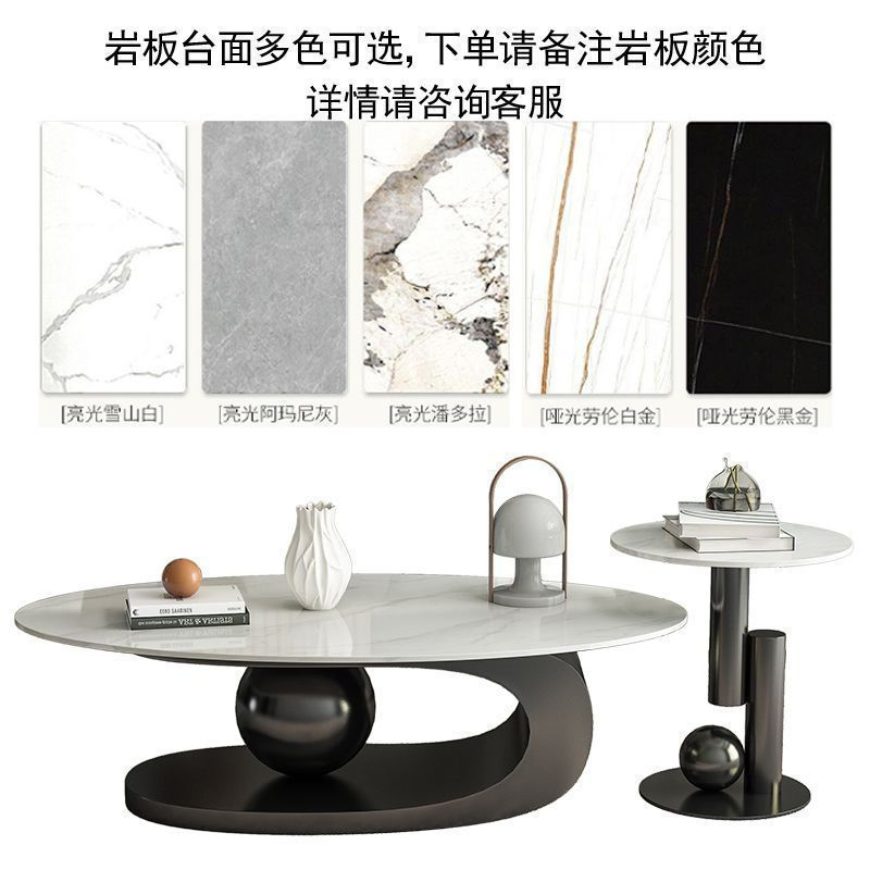 Accessible luxury italian coffee table cream style slate tea table for home living room popular table popular simple rental room coffee table