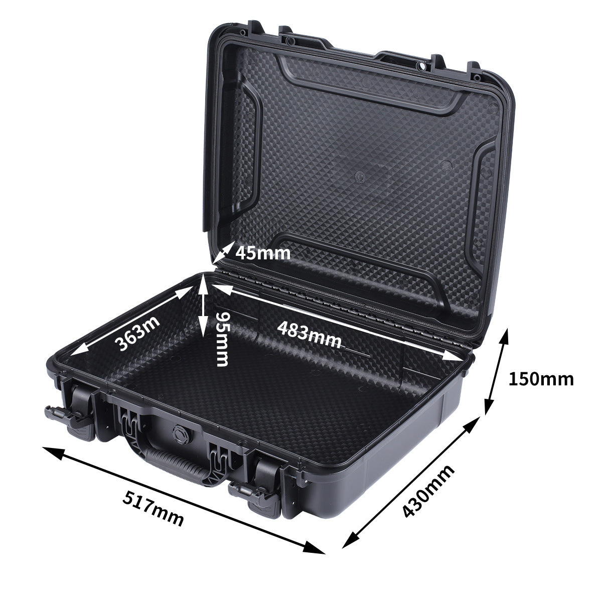 IP67 waterproof and compression-resistant toolbox, air case, instrument case, drone photography equipment, protective case, high-end suitcase.