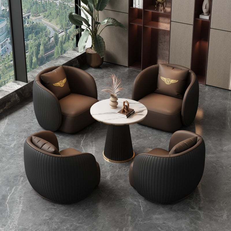 Sales office negotiation sofa accessible luxury modern high-end beauty salon rest area casual reception table and chair combination