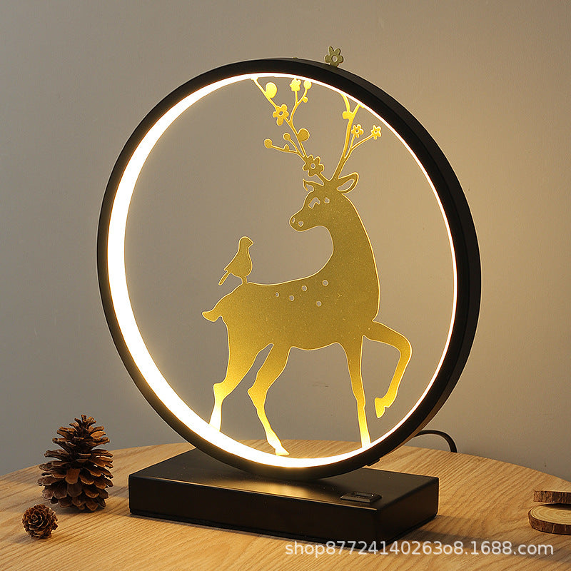 Minimalist modern stylish creative round table lamp - bedroom bedside lamp - cozy home & hotel - remote control dimmable touch lamp
