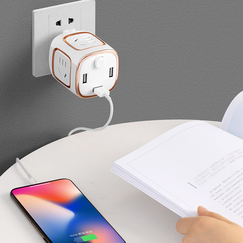 Magic cube socket converter usb plug splitter multifunctional power strip panel multi-outlet home wireless