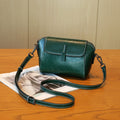 Oil wax cowhide women's bag shoulder crossbody women's bag practical multi-compartment casualfashion coin purse shell bag