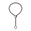 2025 amazon export new heart ring sliding chain necklace - trendy punk cuban y-chain design for women