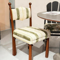 Walnut + green stripes