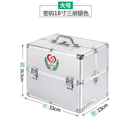 Large household combination lock medicine box Portable visit medicine box Beauty micro-whole medicine storage box Medical first aid box