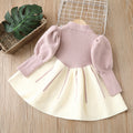 Girls' knitted sweater dress - autumn/winter  new collection - bow detail, chanel-inspired sweet style