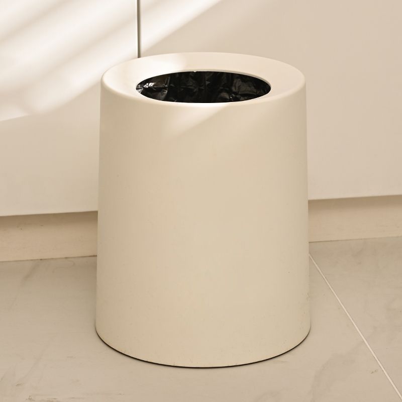 Trash can ins style high-looking for homepopular cream style high-end accessible luxury simple double-layer inner bucket lidless wastepaper basket