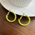 Summer dopamine color block enamel hoop earrings - women's luxury, high-end, elegant stud, hoop, and clip-on earrings
