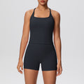 New cloud-feel quick-dry high-waisted butt-lifting shorts activewear set - perfect for yoga, outdoor training, running, and fitness