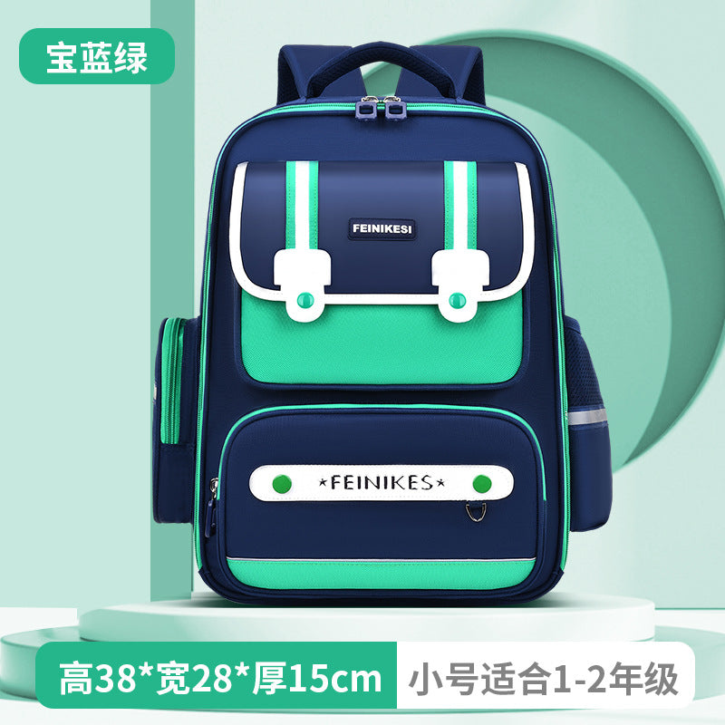 School bags for primary school girls, spine care and burden reduction for boys, large-capacity children's school bags for grades 1-6, double-shoulder school bags wholesale.