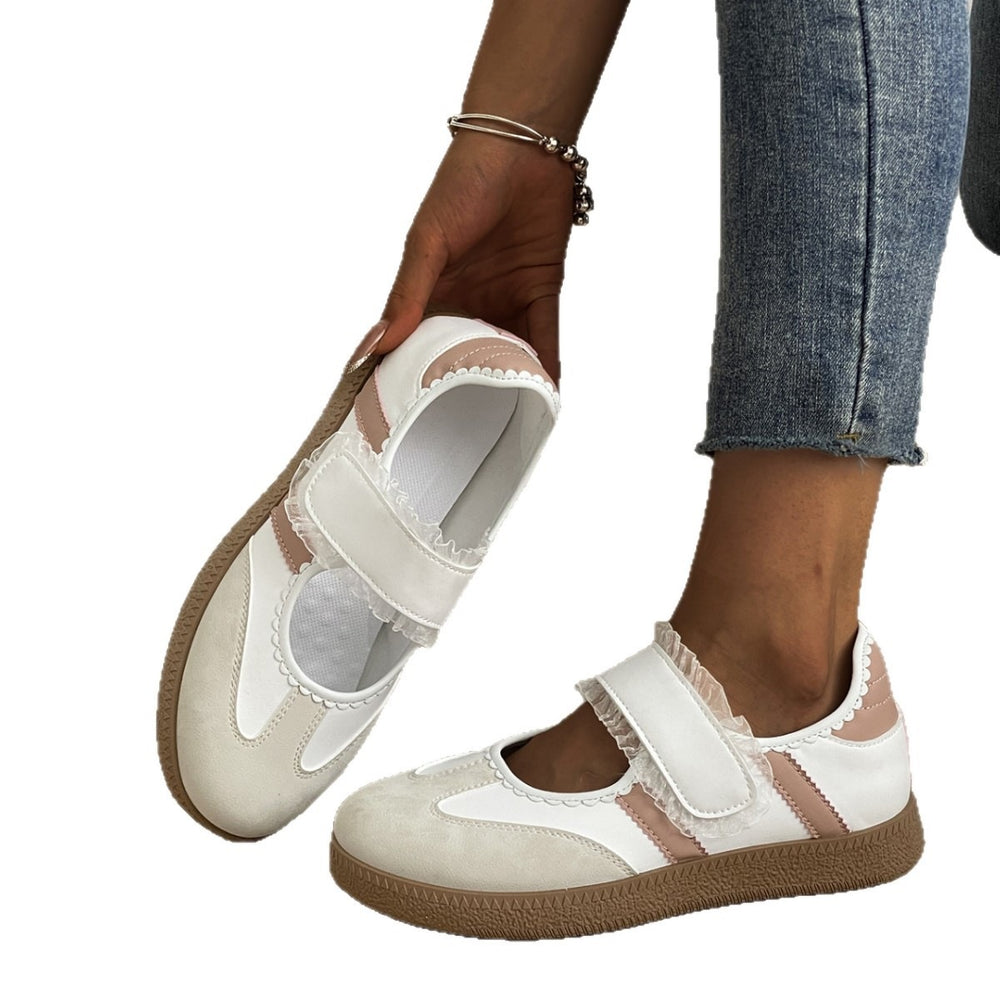 Exportplus sizemodestylecasuallacevelcroflatsplaidsoft bottomk-style german training shoes for women and couples wholesale