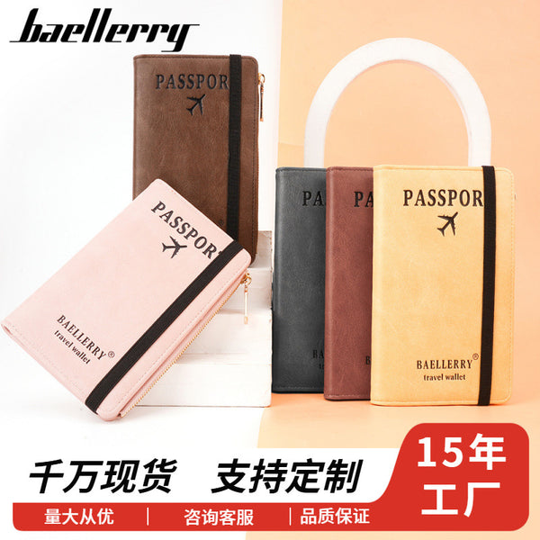 Baellerry new zipper bag unisex RFID passport bag  travel document anti-magnetic card bag