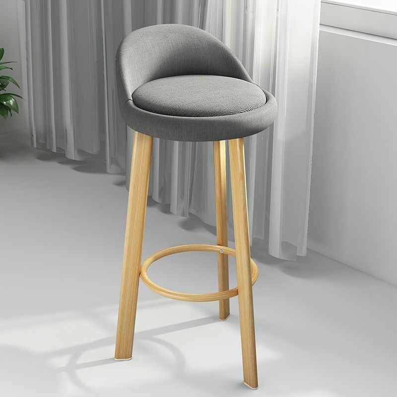 Bar stool, light luxury modern minimalist design, backrest included, bar-specific chair, high stool for home use, bar chair, solid wood