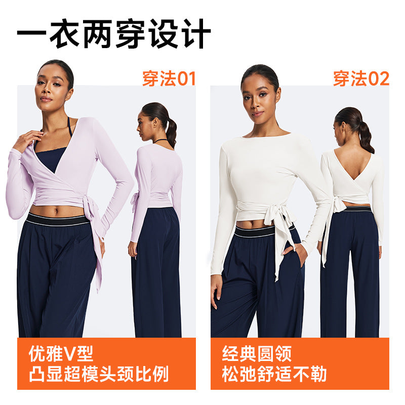 thin breathable casual yoga clothes suit high waist outdoor sports fitness blouse can be outwear yoga clothes for women