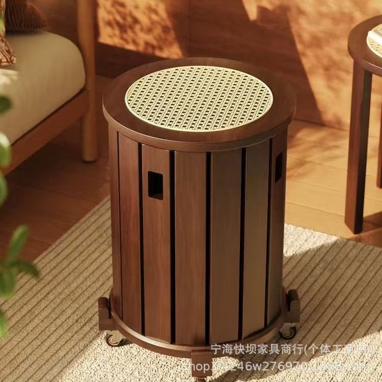 Solid wood stool for home stackable bench combination high round stool stacking stool restaurant guest storage stool coffee table stool