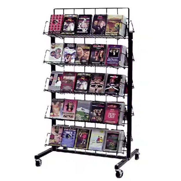 Source Factory Double Sided CD Display Stand Disc DVD Metal Iron Shelf Storage Rack