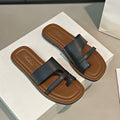 New summer thong sandals for women, retro minimalist flip-flops, roman sandals, non-slip outdoor beach slippers
