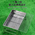 Zibo bbq grill - smokeless outdoor & indoor stainless steel bbq grill - foldable charcoal grill for bbq & tea brewing
