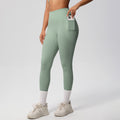 new arrivalhigh waist hip lifting tight yoga pants nude quick-drying flap pocket pants outdoor running fitness sports pants