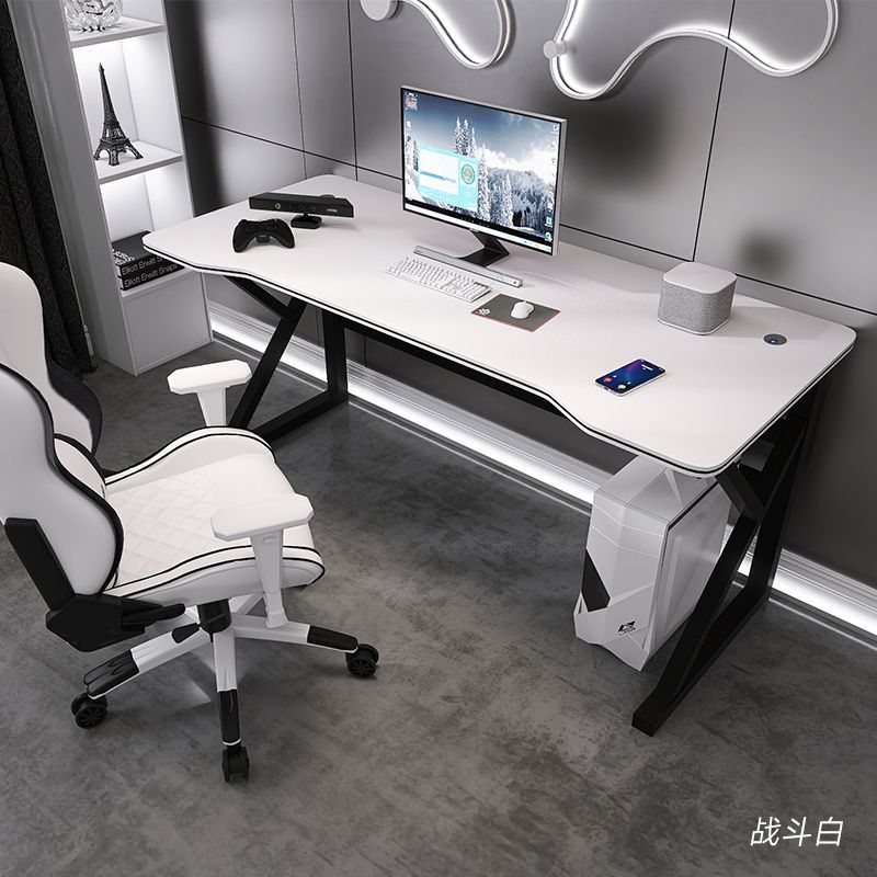 Carbon fiber gaming desk - desktop pc table for bedroom, home office, small simple desk, popular streamer gaming table