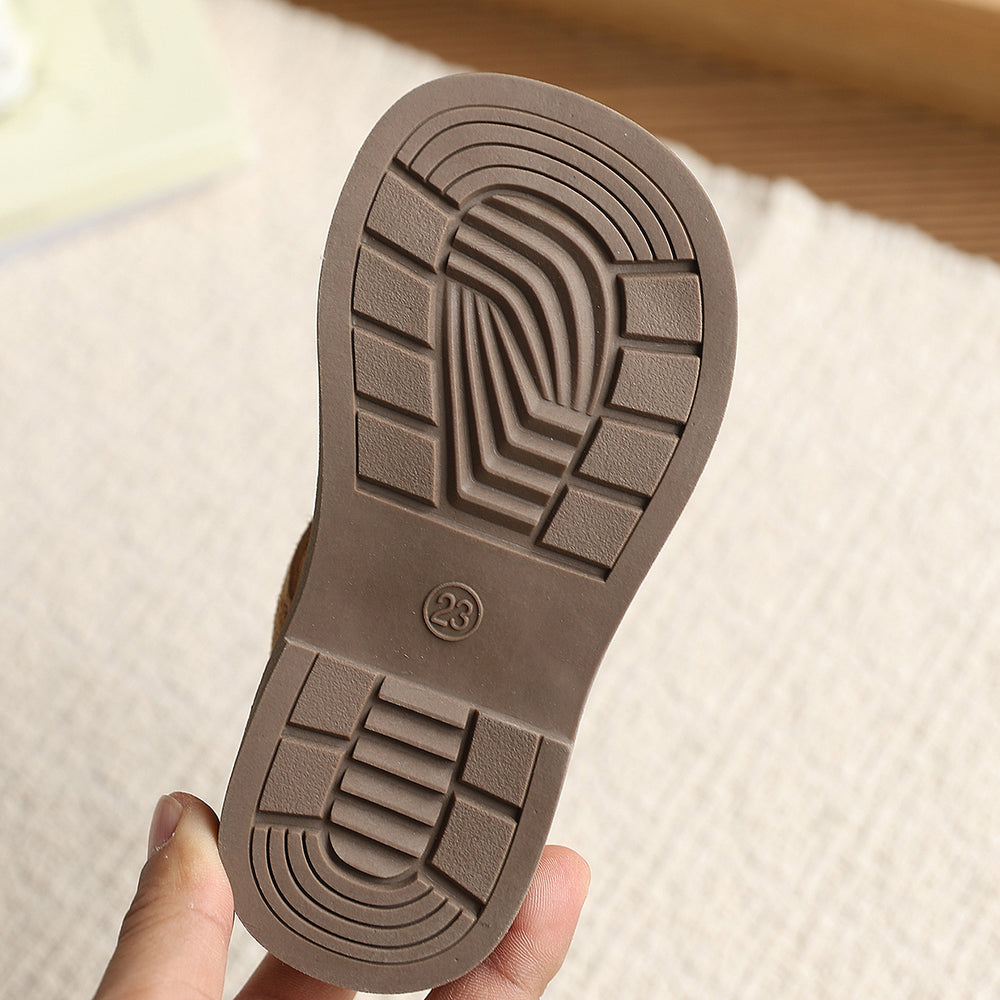 girls' sandals: new summer  collection - kids' fashionable retro british style hollow-out roman sandals