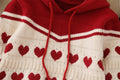 Girls' sweater two-piece set:  autumn/winter new collection - knitted hoodie and pants set for mid-sized children