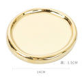 Inscasual silver-plated jewelry ceramic storage tray model room electroplated silver creative desktop ceramic ornaments plate