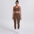 new brushed tight yoga wear cross-back sports bra suit cloud-like quick-drying running fitness wear