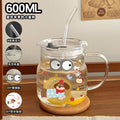 Water cup for women summer high-looking glass cup new arrival fruit tea large capacity straw cup cute mug