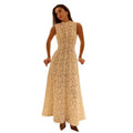 European and american women's clothing  autumn new collection: sweet and fresh lace mock neck slimming a-line maxi dress