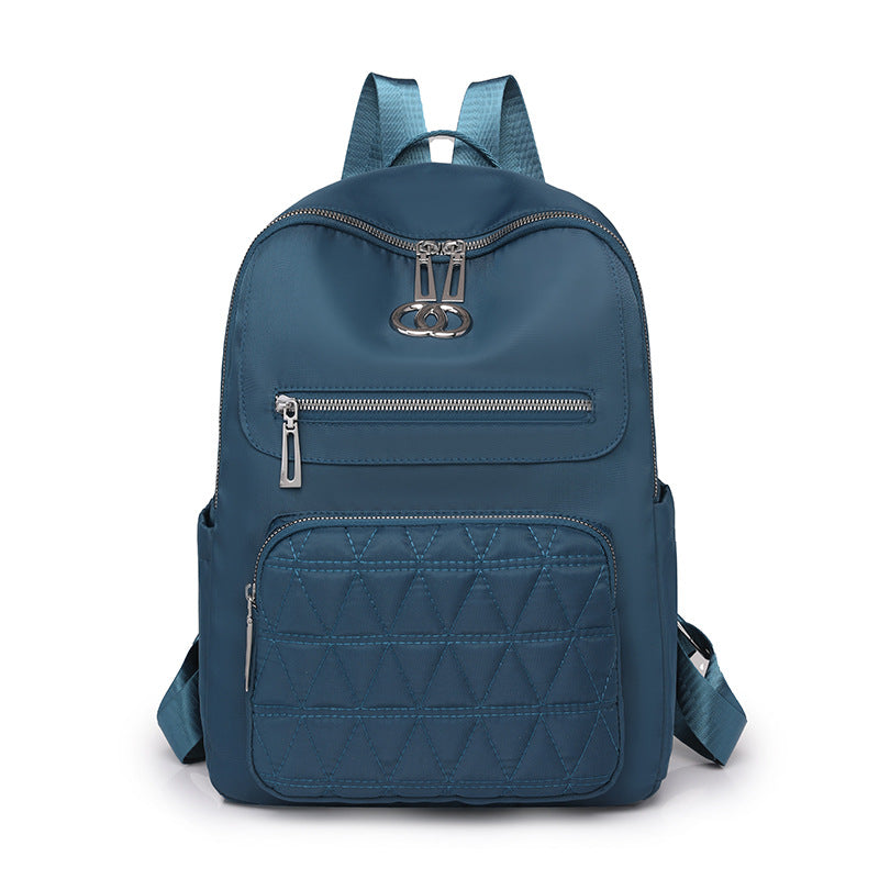 Nylon backpack women's Korean version fashion versatile schoolbag light travel backpack trend school commute large capacity