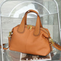 Genuine leather women's tote bag togo cowhide handbag 2024 new trendy spring/summer large capacity commuter crossbody shoulder bag